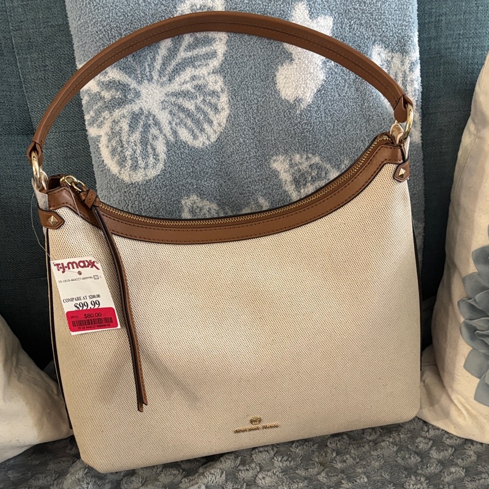 Michael Kors Beige and Brown Shoulder Bag